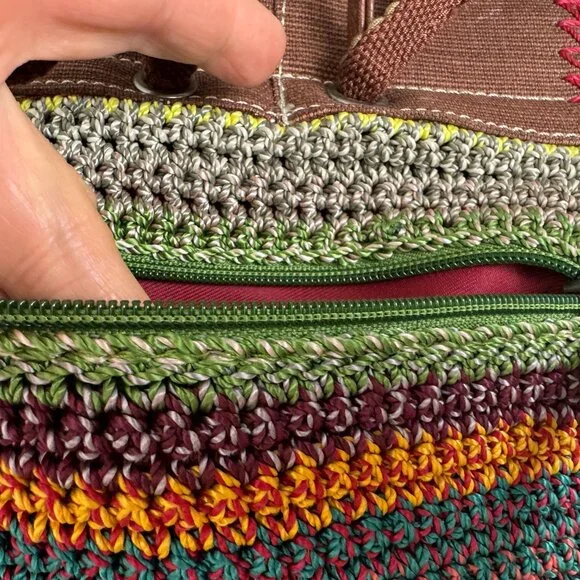 The Sak Avalon Convertible Crochet BackpackMulticolor Like NEW